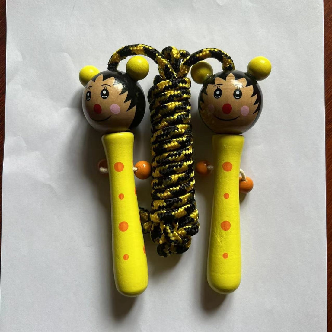 Cartoon Wooden Handle Children's Jumping Rope