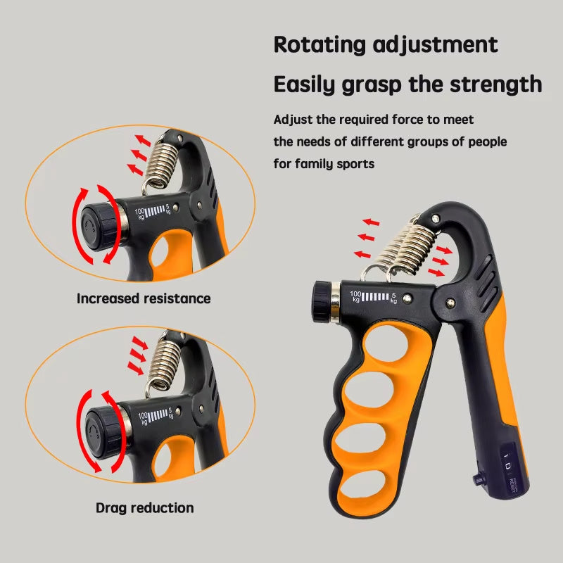 5-100kg Hand Grip Muscle Strengthener Trainer Adjustable Hands Gripper Accessories