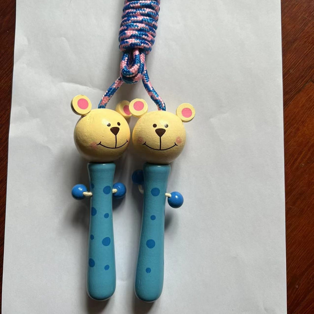 Cartoon Wooden Handle Children's Jumping Rope