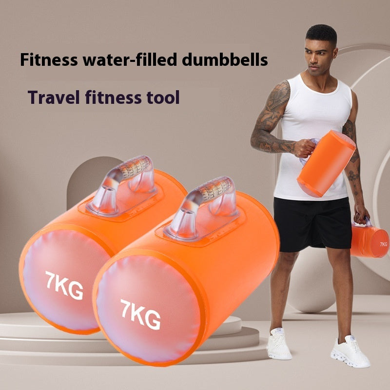 14kg A Pair Of Water Filling Dumbbell Foldable Portable