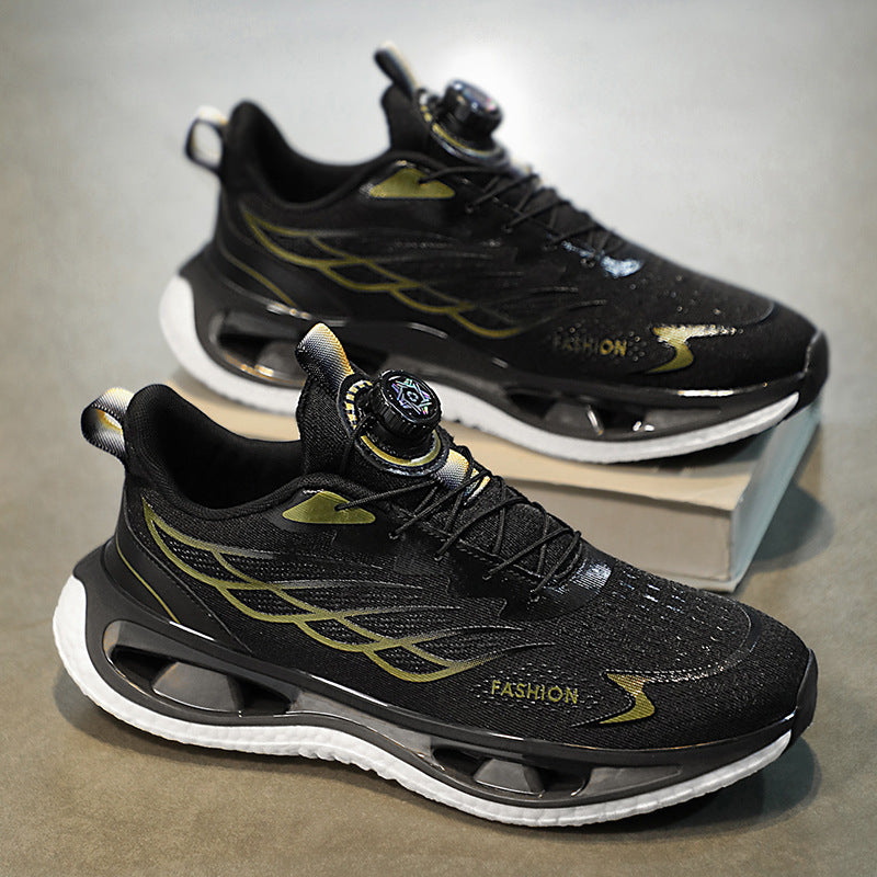 Shock Absorption Rotating Youth Button Sneaker