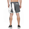Running Shorts Men 2 In 1 Double-deck Quick Dry GYM  Fitness Jogging Workout  Pants