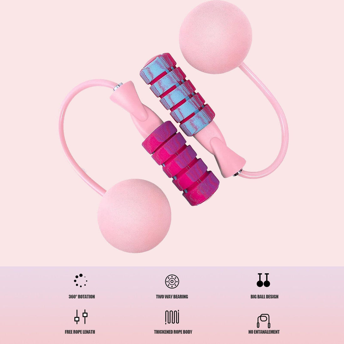 Rope With 2 In 1 Training Adjustable Ropeless Skipping Rope