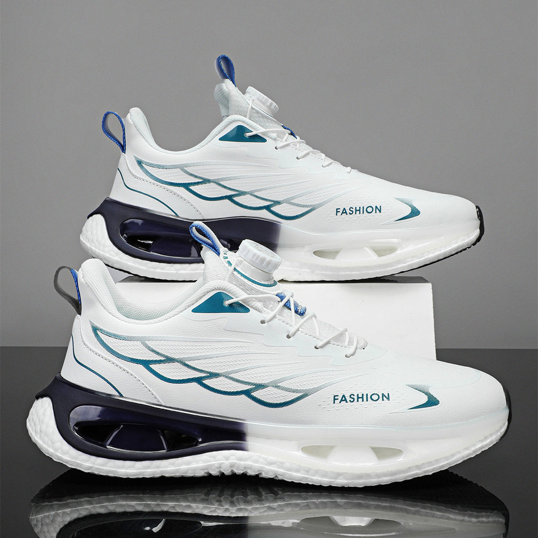 Shock Absorption Rotating Youth Button Sneaker