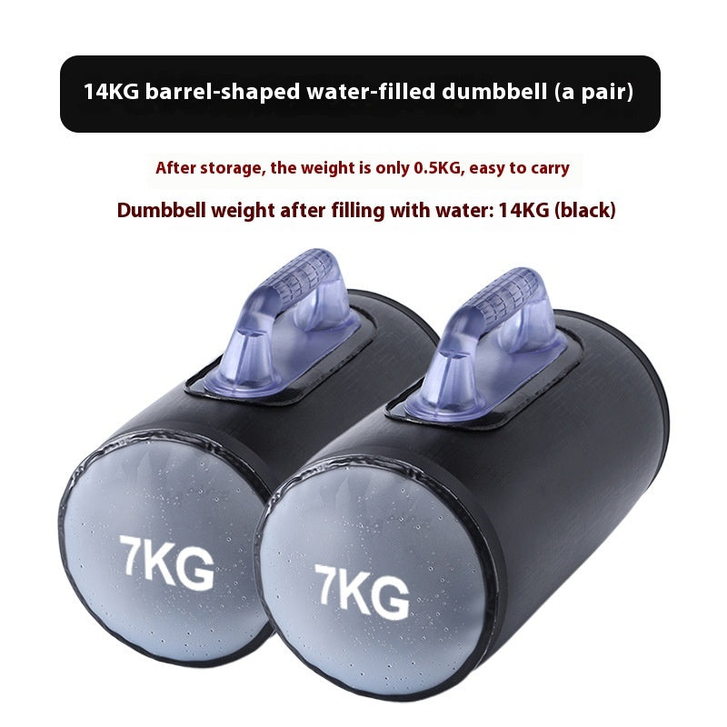 14kg A Pair Of Water Filling Dumbbell Foldable Portable